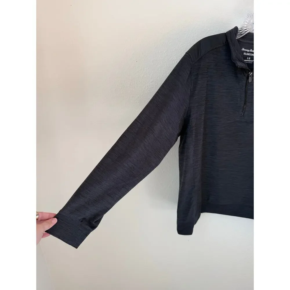 Tommy Bahama Islandzone Quarter Zip Gray Size Large